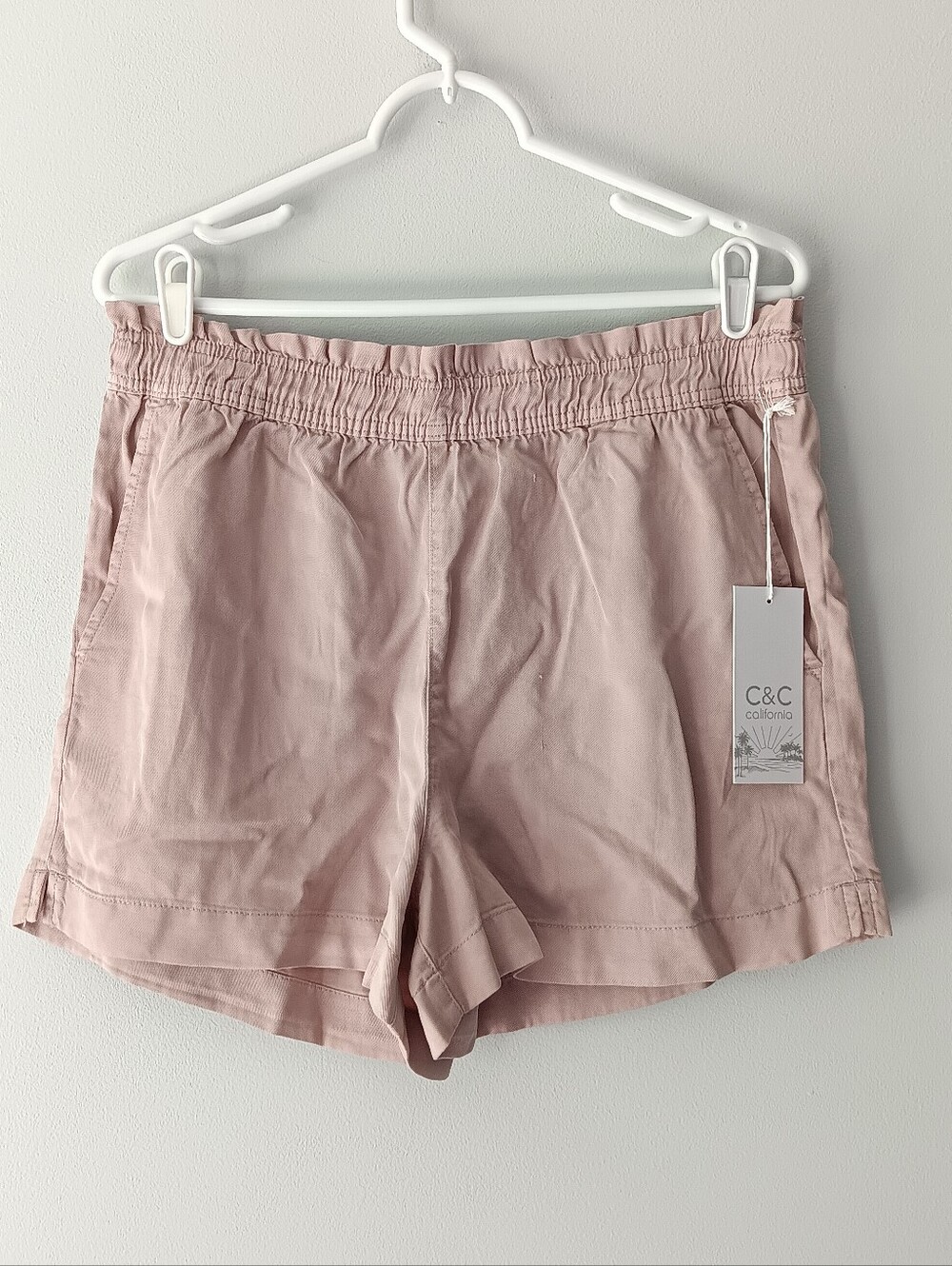 C&C California Shorts Relaxed 13" Rise 3" Inseam Light Dusty Pink Large